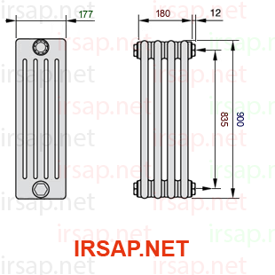 Радиатор IRSAP Tesi 50900/4 T02 CL 01
